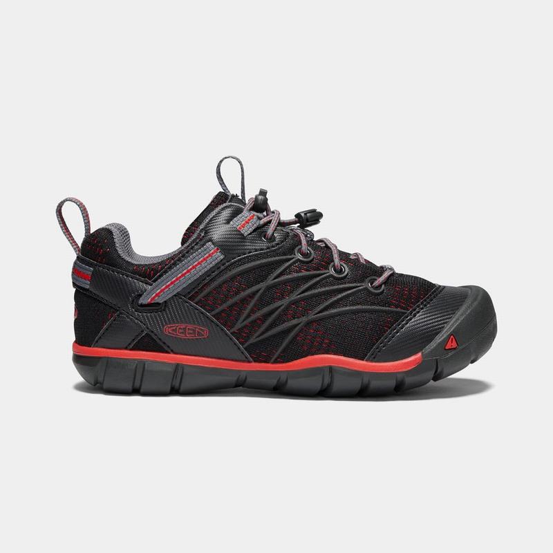 Keen Chandler Cnx Kids Hiking Shoes Black/Red NZ Sale (0598-FKRSY)